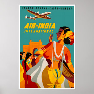 Póster de viaje a la India Impresión de arte indio