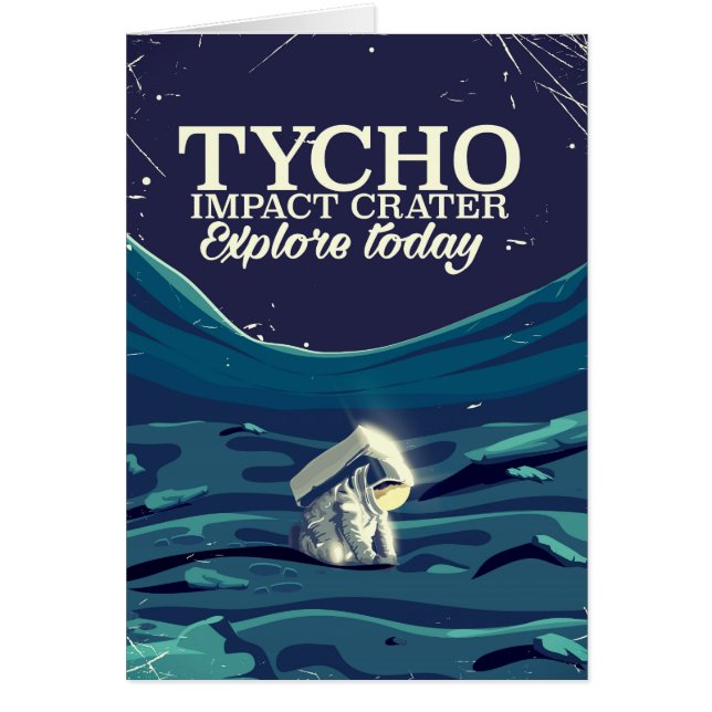 Póster de viaje a la luna de Tycho (Frente)