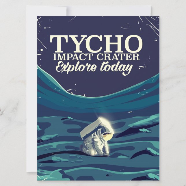 Póster de viaje a la luna Tycho (Anverso)