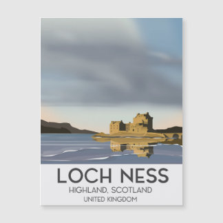 Póster de viaje a Loch Ness, Highlands, Escocia