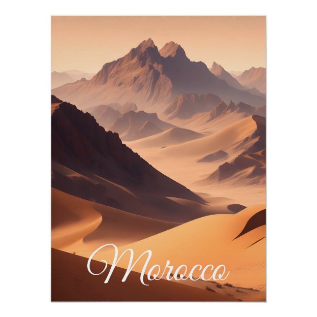 Póster de viaje a Marruecos (Anverso)