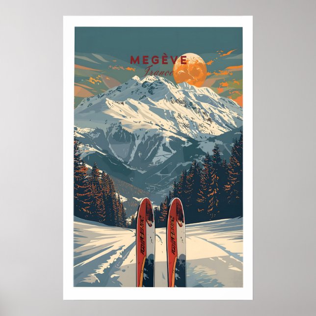 Póster de viaje a Megève - Francia 1 (Frente)