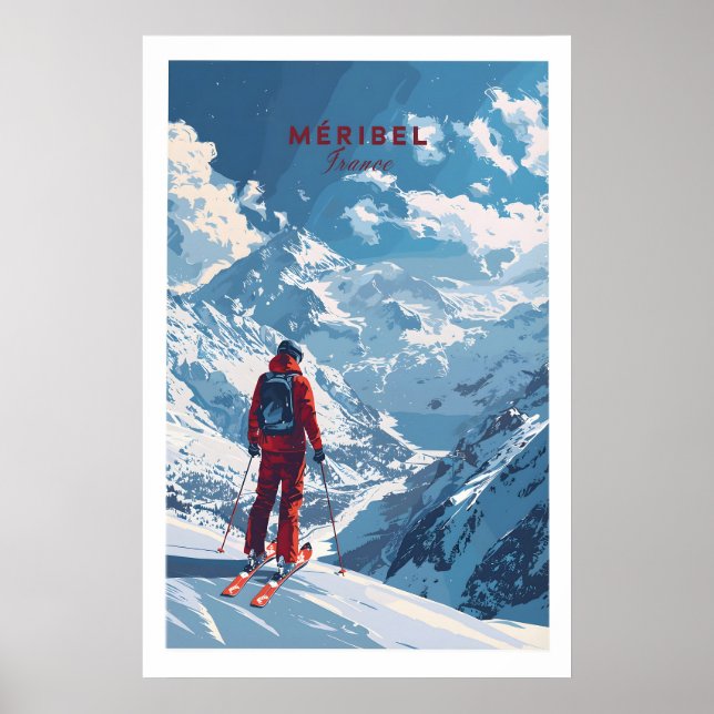 Póster de viaje a Meribel - Francia 1 (Frente)