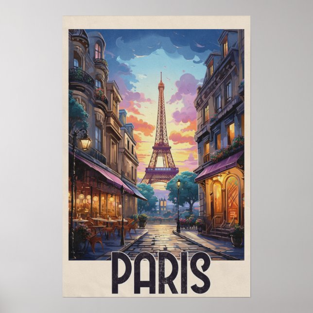 Póster de viaje a París (Frente)