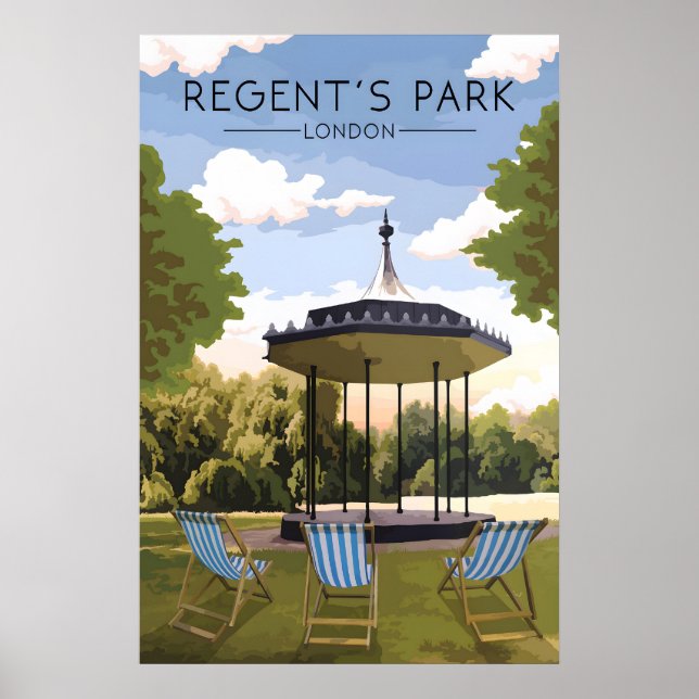 Póster de viaje a Regents Park Londres (Frente)