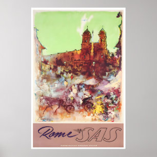 Póster de viaje a Roma Arte romano Impresión de la
