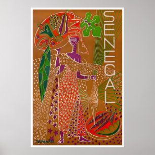 Póster de viaje a Senegal Arte África Impresión af