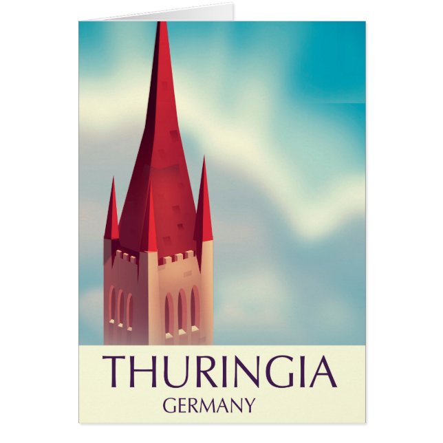 Póster de viaje a Turingia Alemania (Frente)