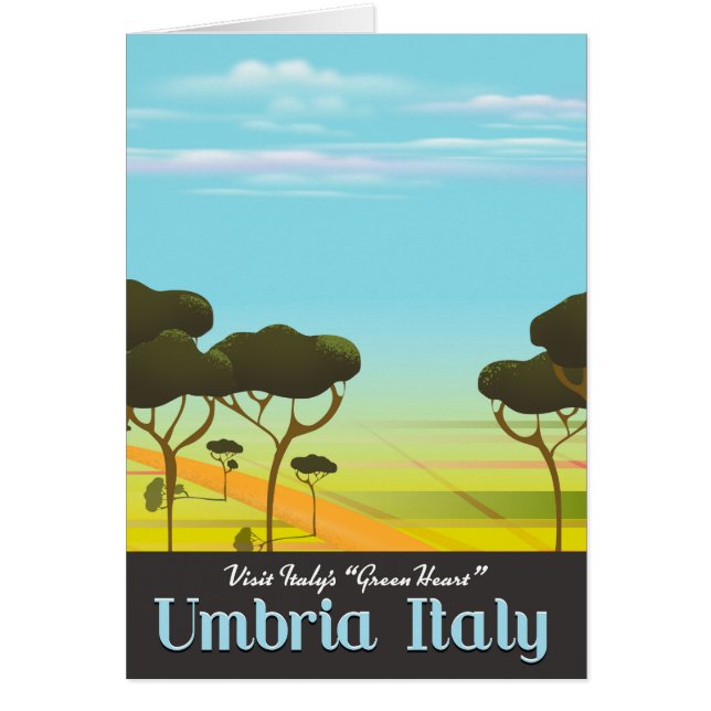 Póster de viaje a Umbría Italia (Frente)