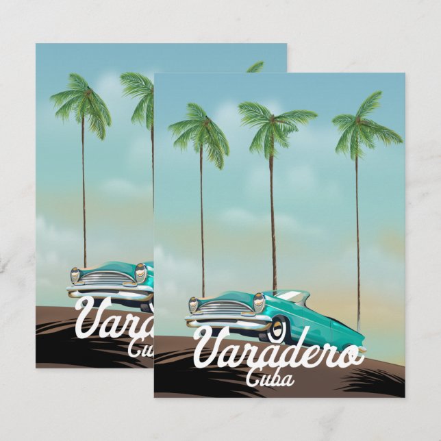 Póster de viaje a Varadero Cuba (Anverso / Reverso)
