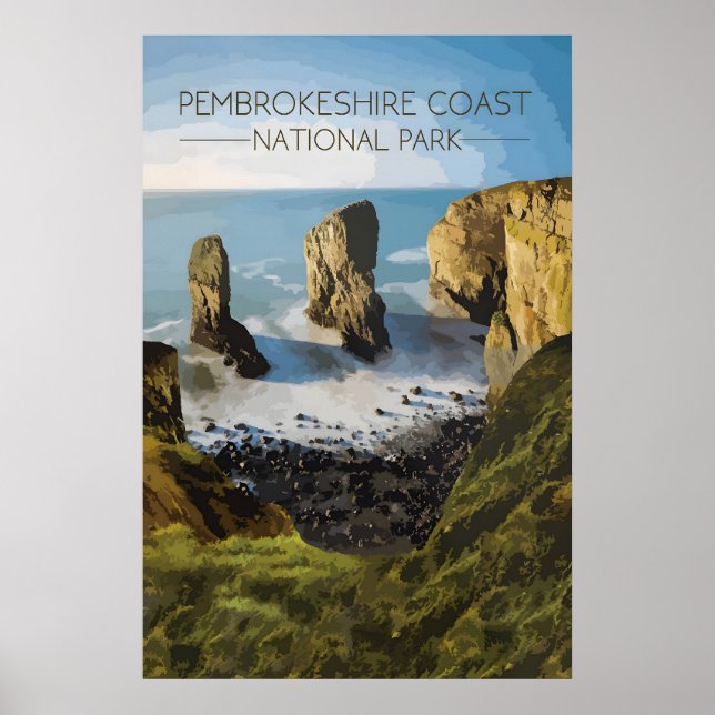Póster de viaje al Parque Nacional de la Costa de  (Frente)