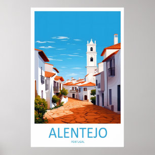 Póster de viaje Alentejo Parque de esquí Vintage N