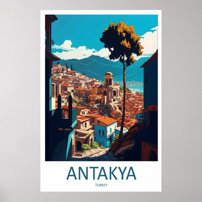 Póster de viaje antiguo de Antakya Parque Nacional (Frente)