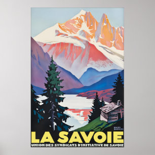 Póster de viaje antiguo de La Savoie Francia, Fran