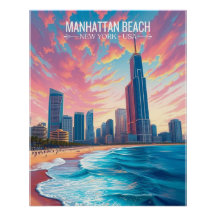 Póster de viaje | Arte de pared de Manhattan Beach