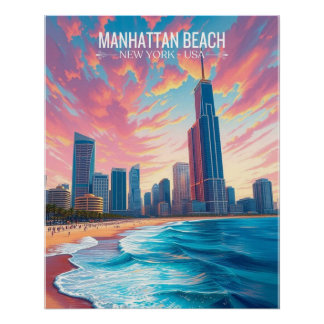 Póster de viaje | Arte de pared de Manhattan Beach