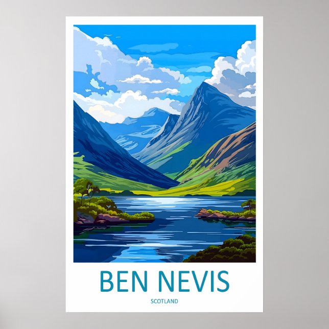 Póster de viaje Ben Nevis Escocia 1 (Frente)