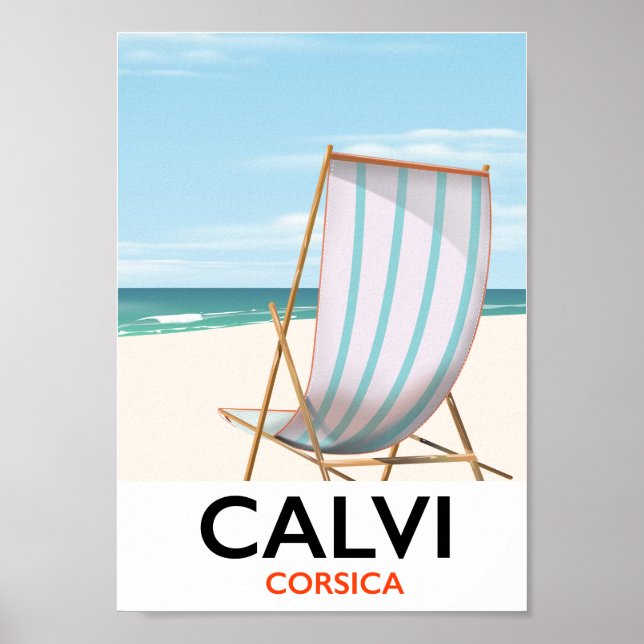 Póster de viaje Calvi Córcega (Frente)