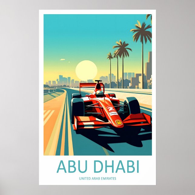 Póster de viaje de Abu Dhabi Circuito de Abu Dhabi (Frente)