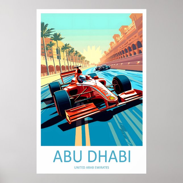 Póster de viaje de Abu Dhabi Circuito de Abu Dhabi (Frente)