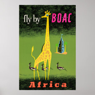 Póster de viaje de África Arte africano Impresión