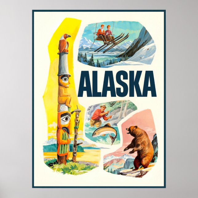 Póster de viaje de Alaska  (Frente)