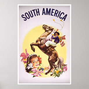 Póster de viaje de América del Sur Arte de impresi