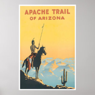 Póster de viaje de Arizona Arte del desierto Arte