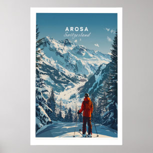 Póster de viaje de Arosa - Suiza 1