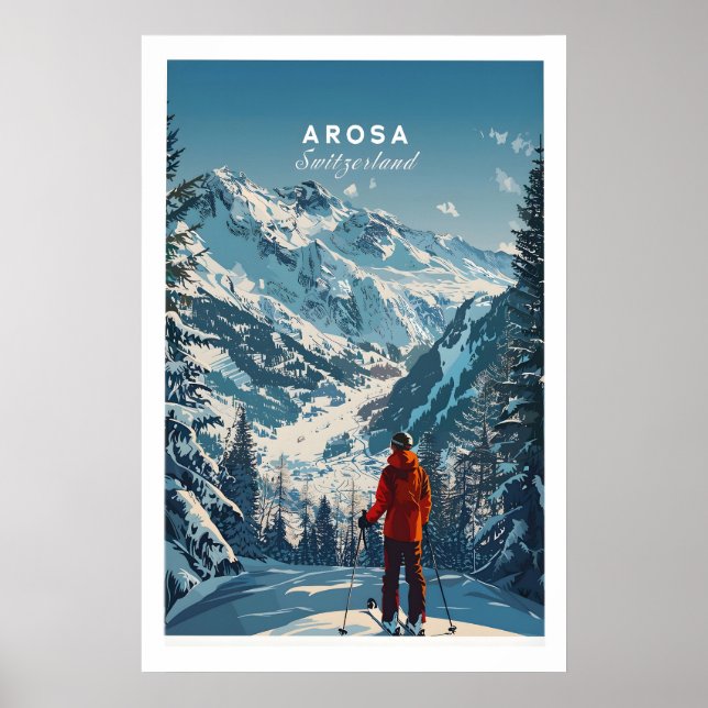 Póster de viaje de Arosa - Suiza 1 (Frente)