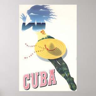 Póster de viaje de arte cubano Impresión Cuba