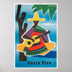 Póster de viaje de arte de Costa Rica Impresión co
