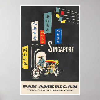 Póster de viaje de arte de Singapur Impresión de p
