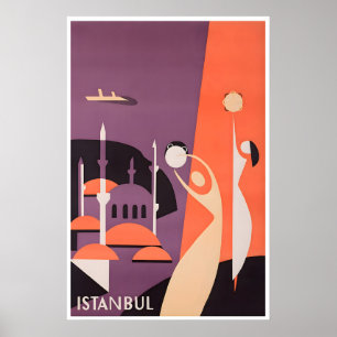 Póster de viaje de arte de Turquía de Estambul Imp