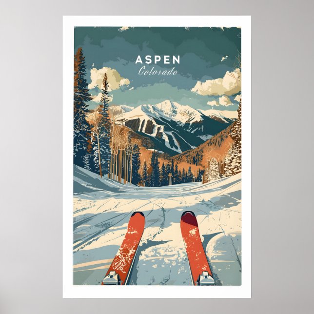 Póster de viaje de Aspen - Colorado 1 (Frente)