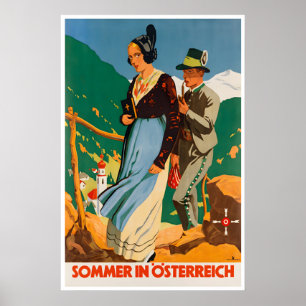 Póster de viaje de Austria Impresión de arte austr