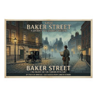 Póster de viaje de Baker Street Londres Vintage