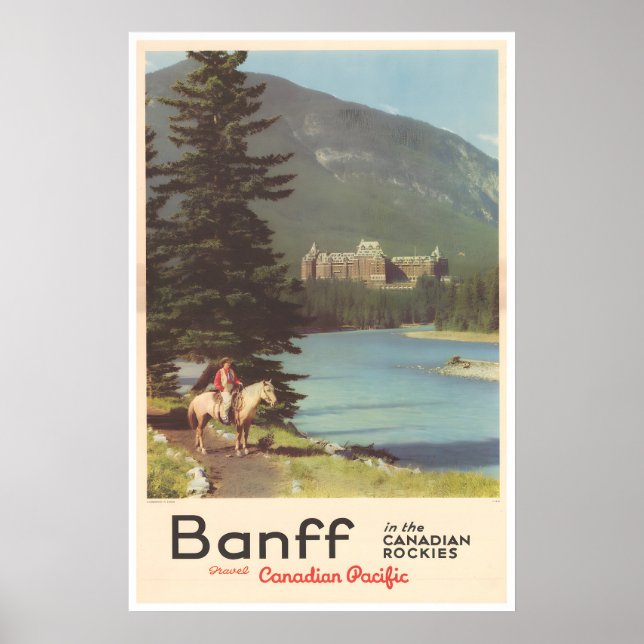 Póster de viaje de Banff Impresión de arte canadie (Frente)