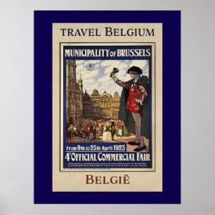 Póster de viaje de Bélgica (1923)