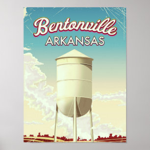 Póster de viaje de Bentonville, Arkansas.