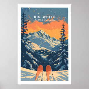 Póster de viaje de Big White - Columbia Británica