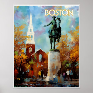 Póster de viaje de Boston