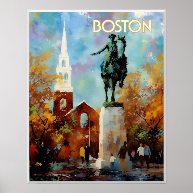 Póster de viaje de Boston (Frente)