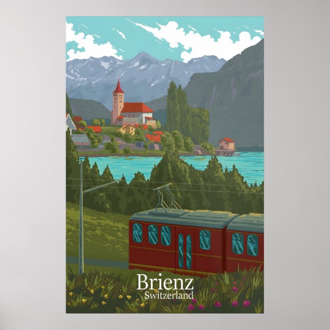 Póster de viaje de Brienz Suiza (Frente)