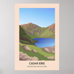 Póster de viaje de Cadair Idris Snowdonia