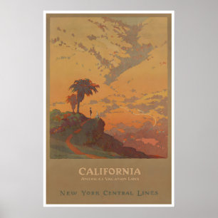 Póster de viaje de California Brubaker Arte Nueva 