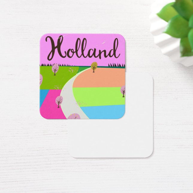 Póster de viaje de campos de Holanda (Escritorio)