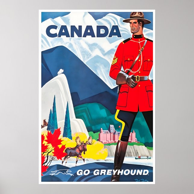 Póster de viaje de Canadá Arte de pared canadiense (Frente)