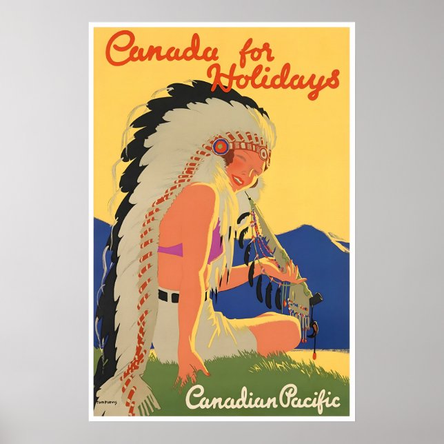 Póster de viaje de Canadá Impresión de arte de Can (Frente)