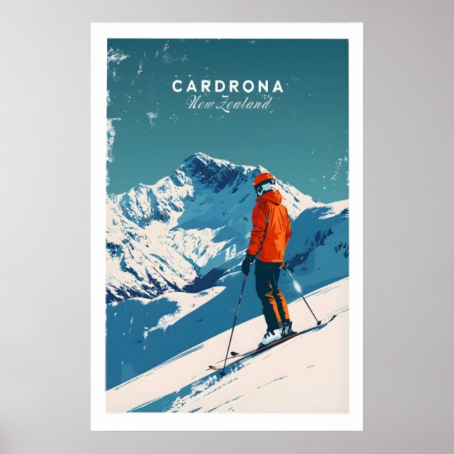 Póster de viaje de Cardrona - Nueva Zelanda 1 (Frente)